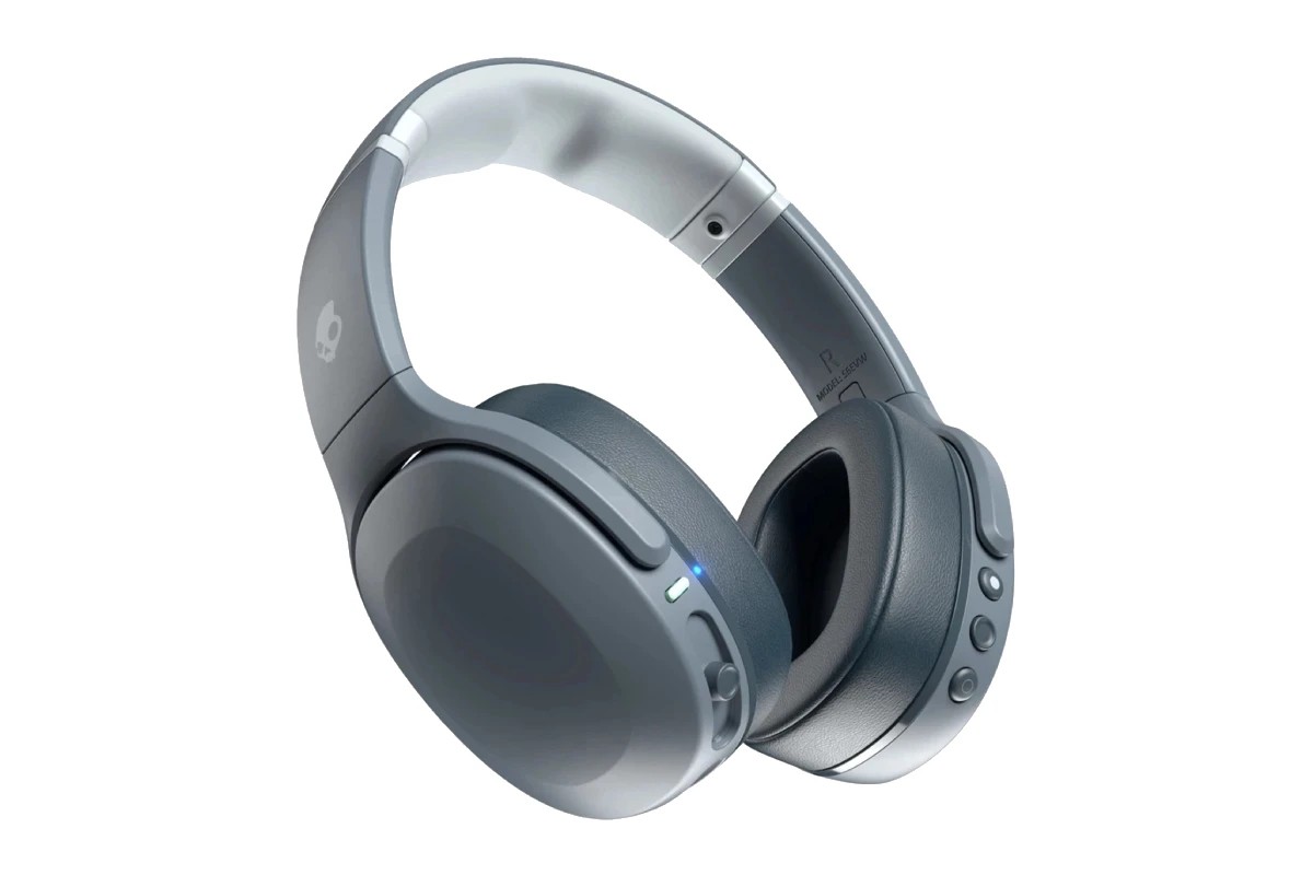 Skullcandy Crusher Evo Wireless Over-Ear Headphones with Adjustable Sensory Bass, Chill Gray